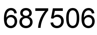 Number 687506 black image
