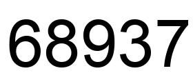 Number 68937 black image