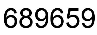 Number 689659 black image