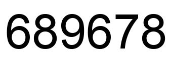 Number 689678 black image