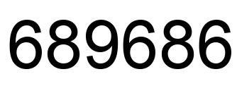 Number 689686 black image