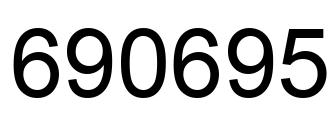 Número 690695 imagen negro