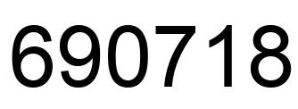 Número 690718 imagen negro