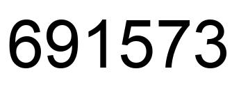 Number 691573 black image
