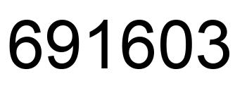 Number 691603 black image