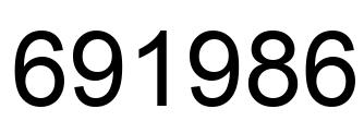 Number 691986 black image
