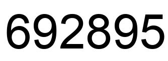 Número 692895 imagen negro