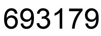 Number 693179 black image