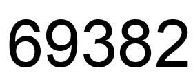 Number 69382 black image