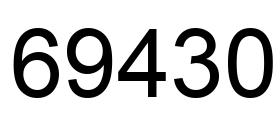 Number 69430 black image