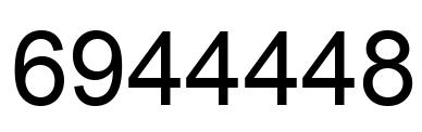Number 6944448 black image
