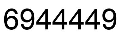 Número 6944449 imagen negro