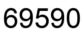 Number 69590 black image