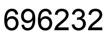 Number 696232 black image