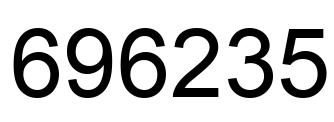 Number 696235 black image