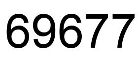 Number 69677 black image