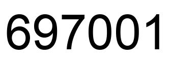 Number 697001 black image