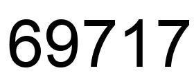 Number 69717 black image