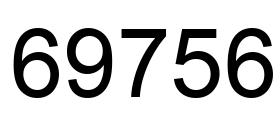 Número 69756 imagen negro