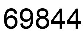Number 69844 black image
