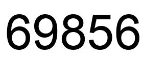 Number 69856 black image