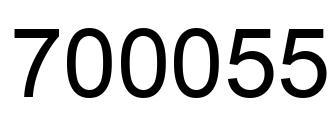 Number 700055 black image