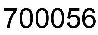 Number 700056 black image