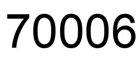Número 70006 imagen negro