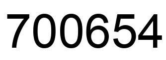 Number 700654 black image