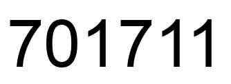 Number 701711 black image