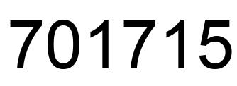 Number 701715 black image