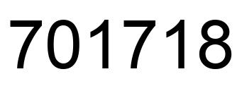 Number 701718 black image