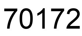 Número 70172 imagen negro