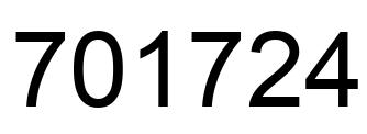 Number 701724 black image