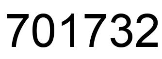 Number 701732 black image