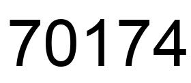 Number 70174 black image
