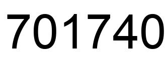 Number 701740 black image