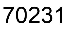 Number 70231 black image