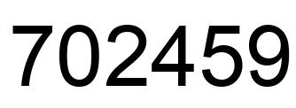 Number 702459 black image