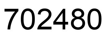Number 702480 black image