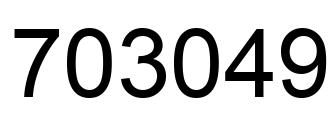 Number 703049 black image