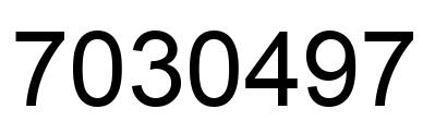 Número 7030497 imagen negro
