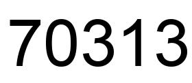 Number 70313 black image