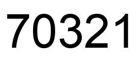 Number 70321 black image