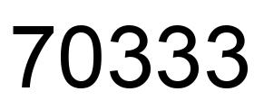 Number 70333 black image
