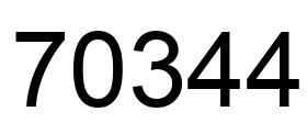 Number 70344 black image