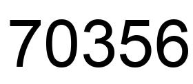 Number 70356 black image