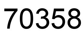 Number 70358 black image