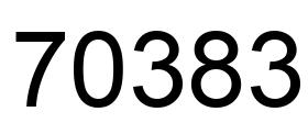Number 70383 black image