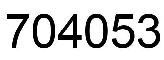 Número 704053 imagen negro